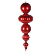 View 54" Red Candy Apple UV Resistant Finial Christmas Tree Ornament