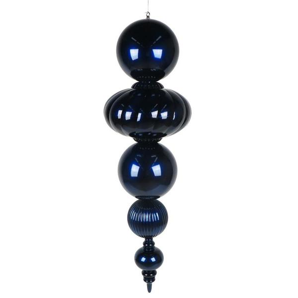 54" Blue Candy Apple Finial Christmas Tree Ornament