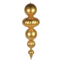 View 54" Gold Candy Apple UV Resistant Finial Christmas Tree Ornament