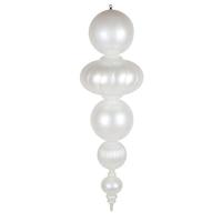 View 54" White Candy Apple UV Resistant Finial Christmas Tree Ornament