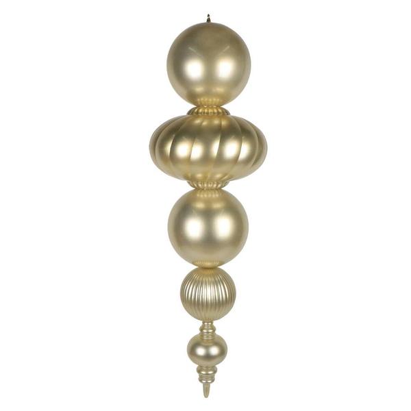 54" Champagne Candy Apple UV Resistant Finial Christmas Tree Ornament