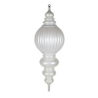 View 35" White Candy Stripe UV Resistant Christmas Ornament