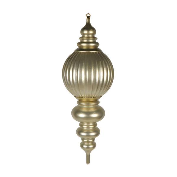 35" Champagne Candy Stripe UV Resistant Christmas Ornament