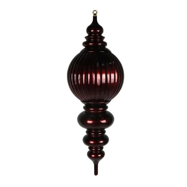 35" Burgundy Candy Stripe UV Resistant Christmas Ornament