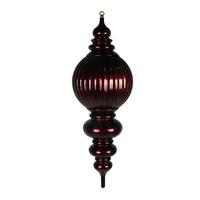 View 35" Burgundy Candy Stripe UV Resistant Christmas Ornament