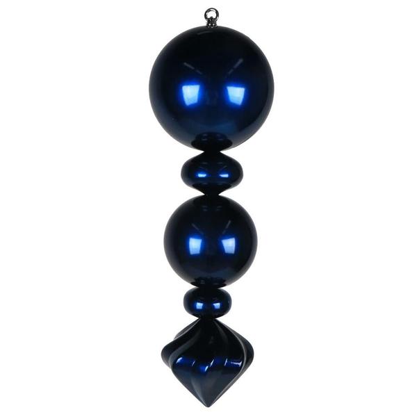 24" Blue Candy Ball Onion Finial Christmas Tree Ornament