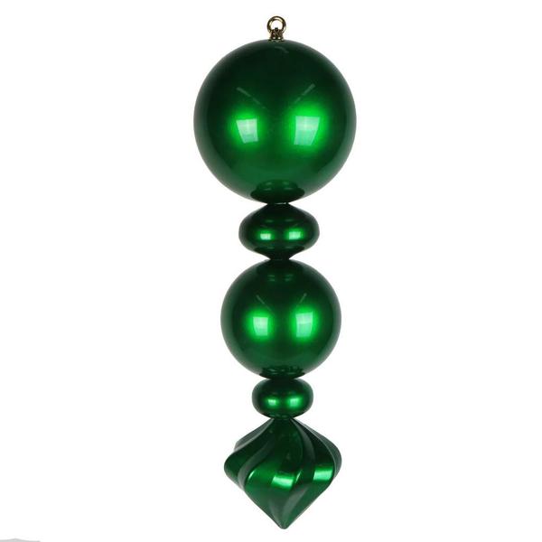 24" Green UV Candy Ball Onion Finial Christmas Tree Ornament