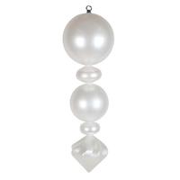 Vickerman 24" White UV Candy Ball Onion Finial Christmas Tree Ornament