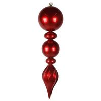 View 30" Red Candy Ball Swirl UV Final Christmas Tree Ornament