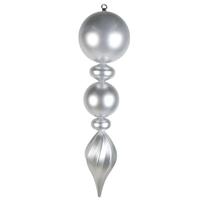 View 30" Silver Candy Ball Swirl UV Final Christmas Tree Ornament