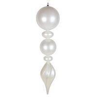 View 30" White Candy Ball Swirl UV Final Christmas Tree Ornament