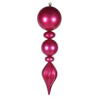 View 30" Hot Pink Candy Ball Swirl UV Final Christmas Tree Ornament