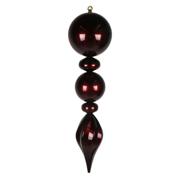 30" Burgundy  Candy Ball Swirl UV Final Christmas Tree Ornament