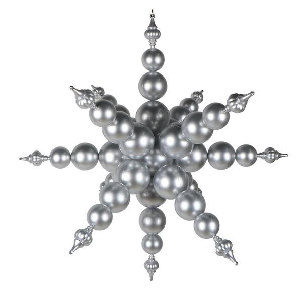 39" Silver Starburst Finial Christmas Tree Ornament