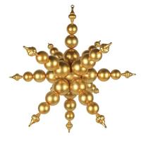 View 39" Gold Starburst Finial Christmas Tree Ornament