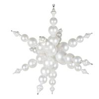 View 39" White Starburst Finial Christmas Tree Ornament
