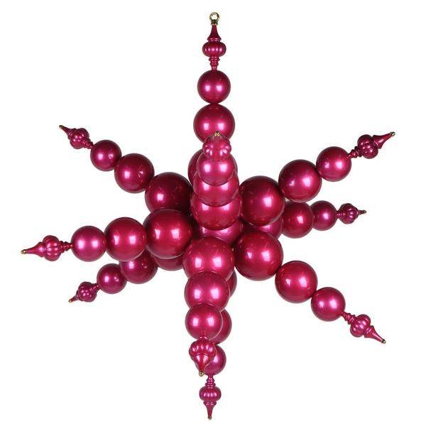 39" Hot Pink Starburst Finial Christmas Tree Ornament