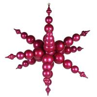 View 39" Hot Pink Starburst Finial Christmas Tree Ornament