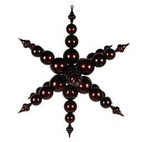 View 39" Burgundy Starburst Finial Christmas Tree Ornament