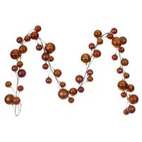 Vickerman 10' Copper Shiny Pearl Ball Branch Ornament Wire Garland