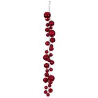 Vickerman 6' Red Matte Shiny Pearl Branch Wire Garland