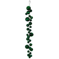View 6' Green Matte Shiny Pearl Branch Wire Garland