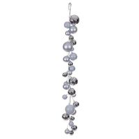 View 6' Silver Matte Shiny Pearl Branch Wire Garland