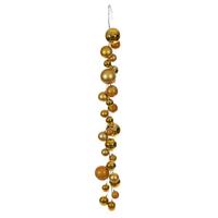 View 6' Gold Matte Shiny Pearl Branch Wire Garland