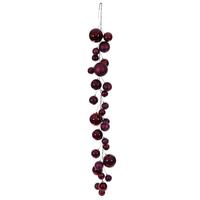 View 6' Wine Matte Shiny Pearl Branch Wire Garland