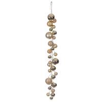 View 6' Champagne Matte Shiny Pearl Branch Wire Garland