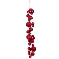 Vickerman 6' Red Matte/Shiny/Pearl Ball Branch Wire Garland