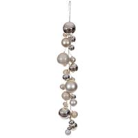 Vickerman 6' Oat Matte/Shiny/Pearl Ball Branch Wire Garland