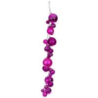 Vickerman 6' Hot Pink Matte/Shiny/Pearl Ball Branch Wire Garland