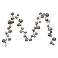 View 10' Champagne Shiny Ball Branch Wire Garland