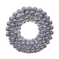 Vickerman 28" Silver Pearl Ball Unlit Christmas Ornament Wreath