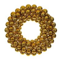 Vickerman 28" Gold Pearl Ball Unlit Christmas Ornament Wreath