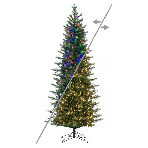 7.5' x 38" Eagle Fraser Slim 750 LED Light Prelit Artificial Christmas Tree