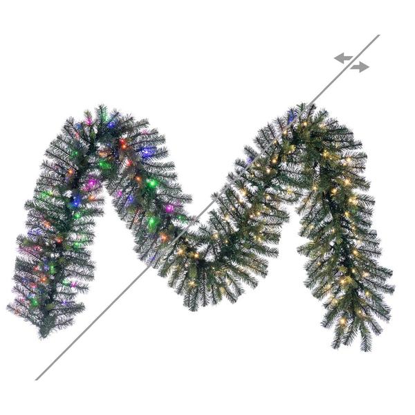9' x 14" Welch Fraser 150 LED Lights360 Tip Pre-Lit Artificial Christmas Garland