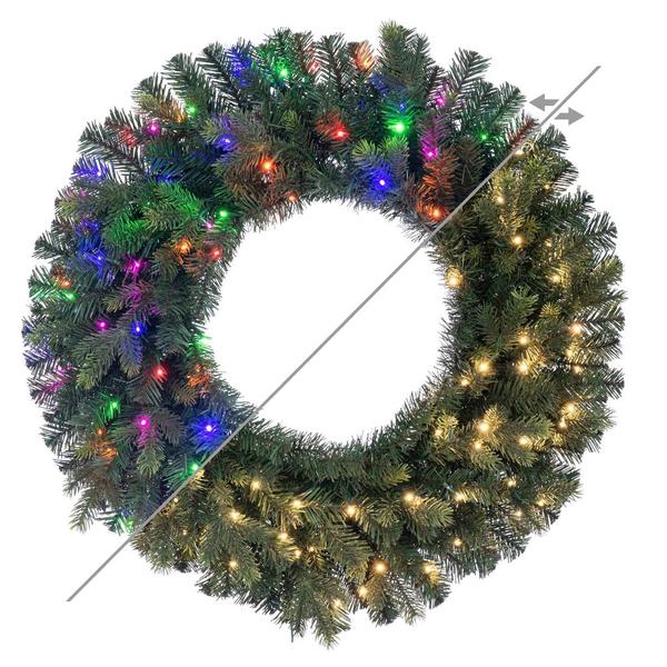 30" Welch Fraser Fir 100 LED Light Artificial Unlit Christmas Wreath