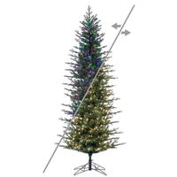 Vickerman 7.5' x 38" Moutauk Pencil 750 LED Lights Prelit Artificial Christmas Tree