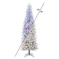 Vickerman 7.5' x 30" Frosted Tacoma 700 LED Lights Pre-Lit Artificial Christmas Tree