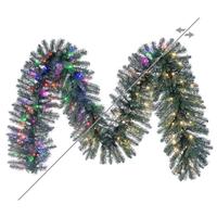 Vickerman 9' x 14" Colorado Blue 150 LED Lights 380 Tip Pre-Lit Artificial Christmas Garland