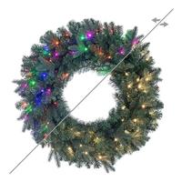 Vickerman 26" Colorado Blue Fir 100 LED Light 286 Tip Pre-Lit Artificial Christmas Wreath