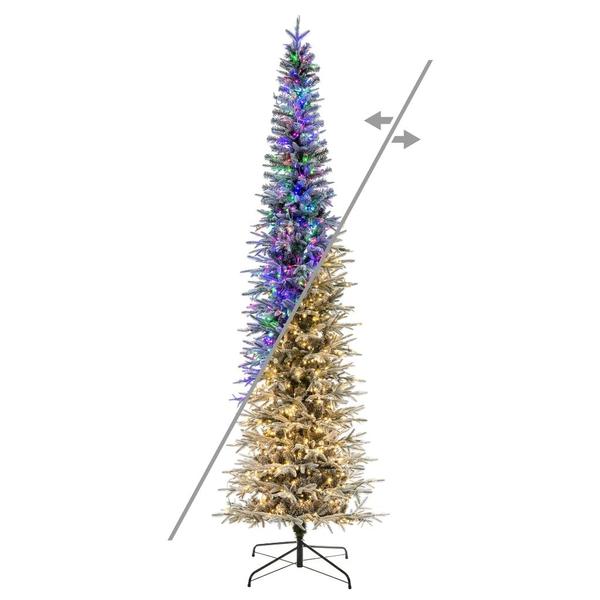 4.5' x 23" Frosted Bixley 400 LED Lights Pre-Lit Artificial Christmas Tree
