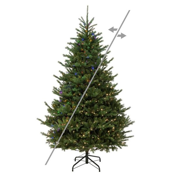 9' x 74" Nordmann Fir 1400 LED Light Pre-Lit Artificial Christmas Tree