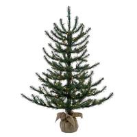 Vickerman 4' x 30" Tabiona Pine 200 LED Warm White Light Pre-Lit Artificial Christmas Tree