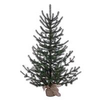 Vickerman 5' x 43" Tabiona Pine Burlap Base Unlit Artificial Christmas Tree