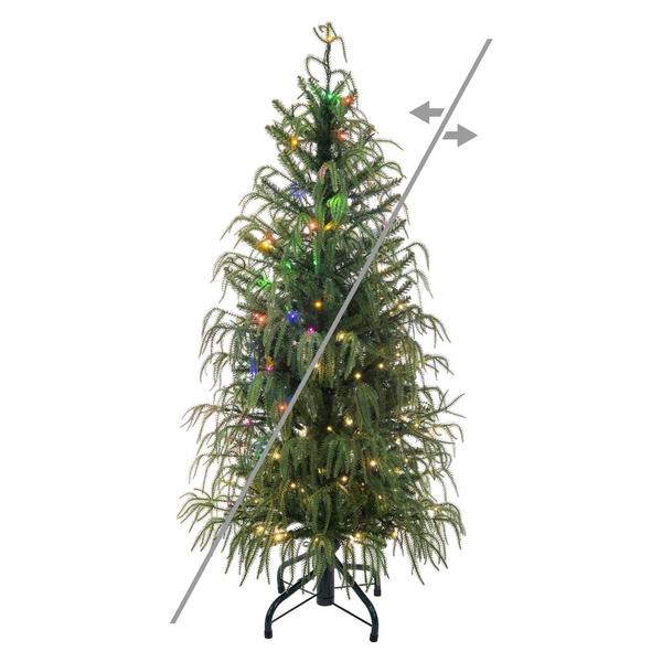 4.5' x 26" Norfolk Pine 150 LED Lights Pre-Lit Artificial Christmas Tree