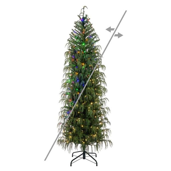 6' x 33" Norfolk Pine 250 LED Color Changing Light Pre-Lit Artificial Christmas Tree
