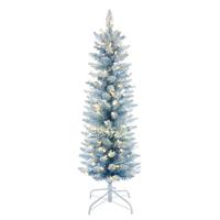 Vickerman 4.5' x 19" Flocked Baby Blue 100 LED Light Prelit Christmas Tree
